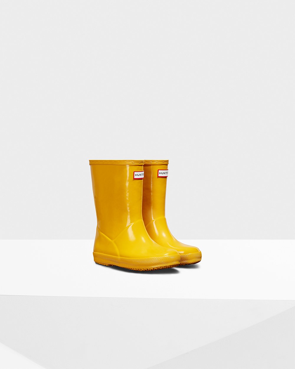 Botas De Agua Hunter Niños Original First Classic Gloss - Amarillo - Argentina 5870NAUSH